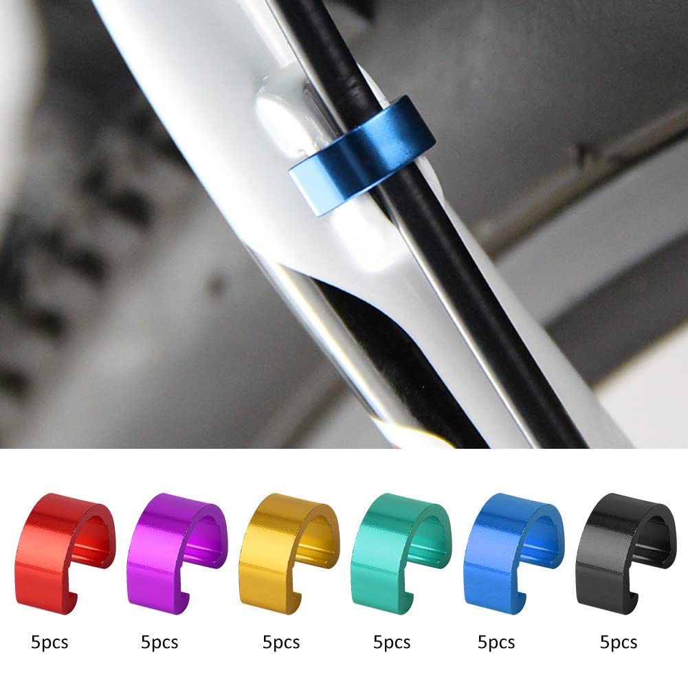 BuyWeek kabel rowerowy C-klipy klamry, 30 sztuk klipy kabel rowerowy zacisk przewód hamulca rower przewód zmiany przewodnik wąż do roweru szosowego