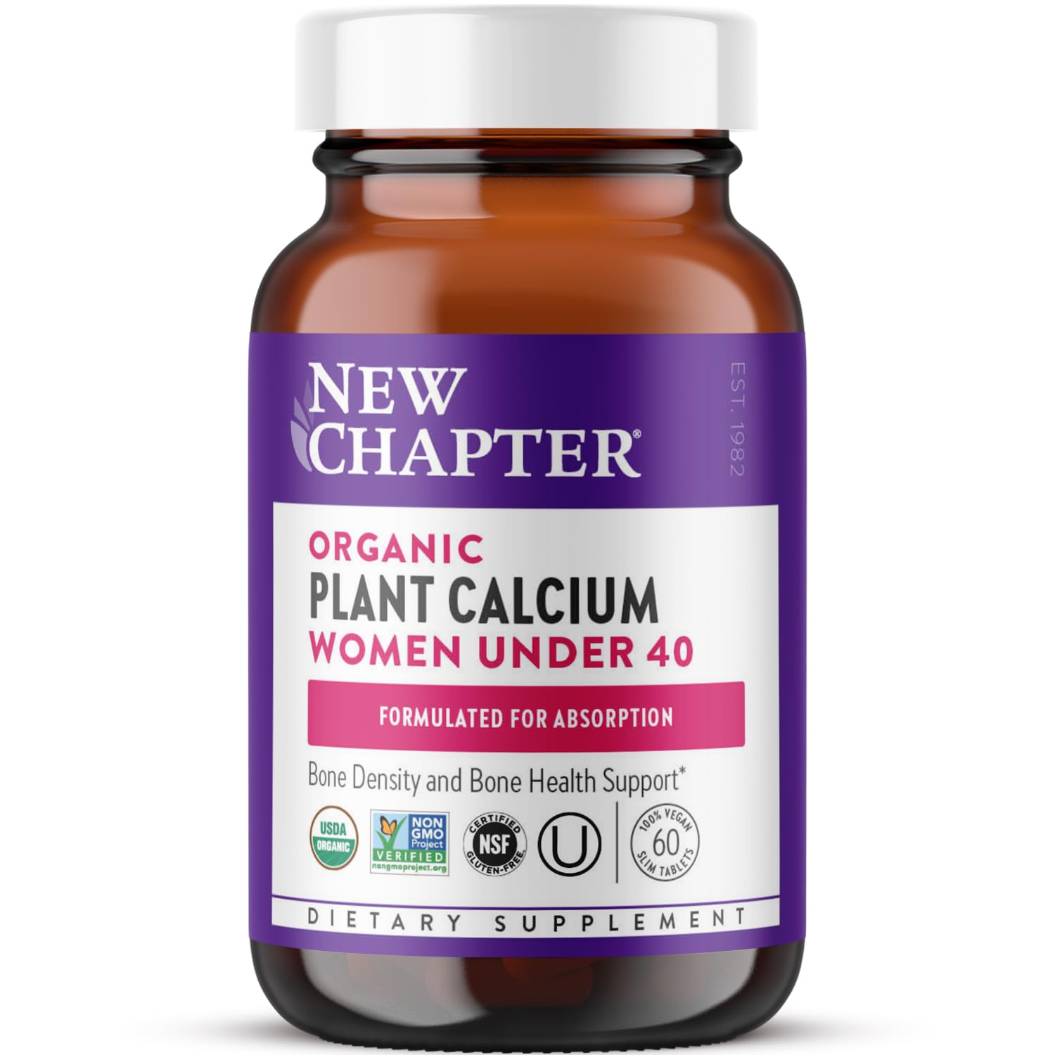New Chapter Organic Plant Calcium for Women, 60 Count
