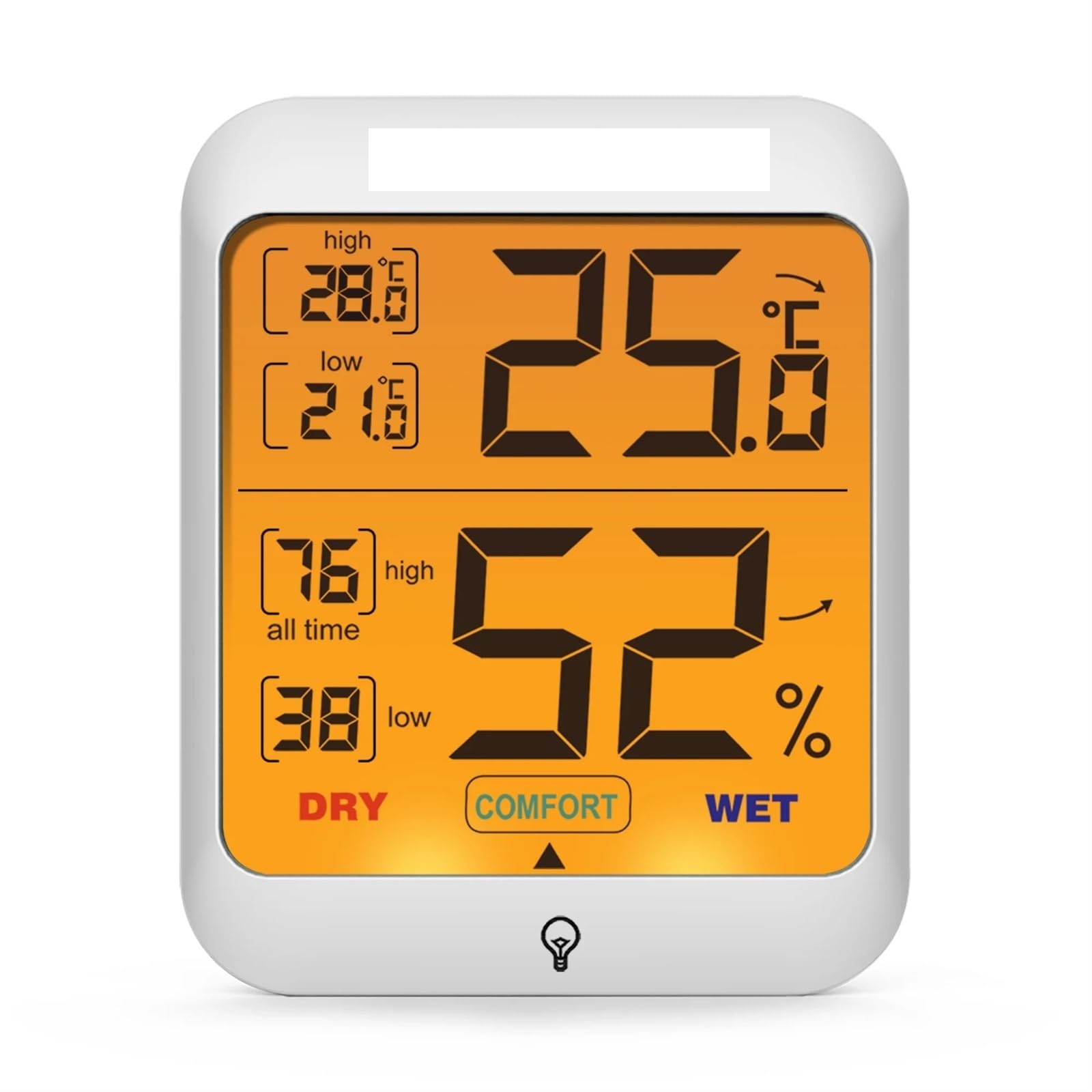 Cyfrowy higrometr do wnętrz, Cyfrowa stacja pogodowa z czujnikiem temperatury wewnętrznej i wilgotności Podświetlenie -50 do 70°C 10-99% RH