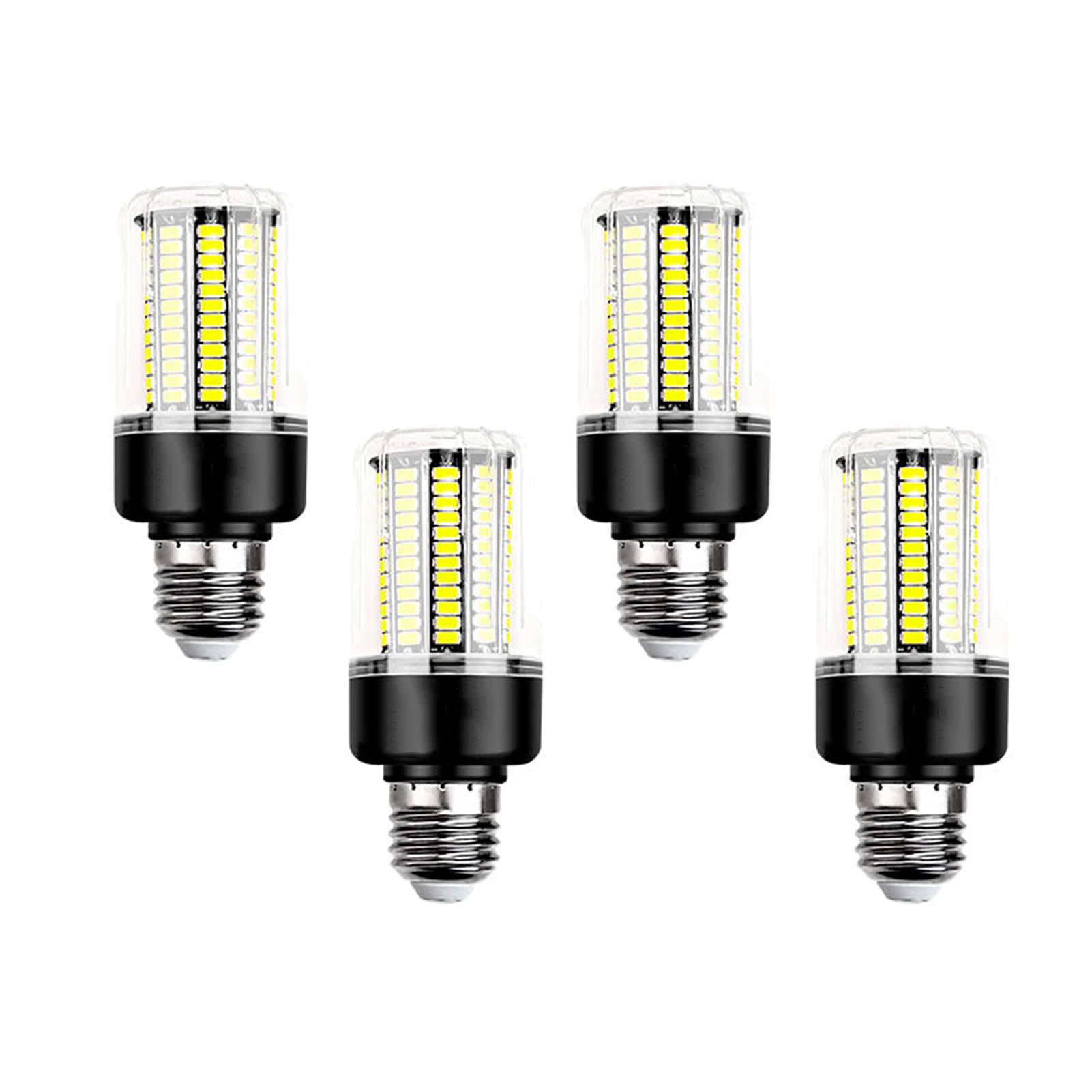Bombilla LED 12 W, equivalente a reemplazar lámpara halógena 120 W, bombilla LED maíz E27, sin parpadeo, bombilla LED maíz E27 no regulable, paquete 4
