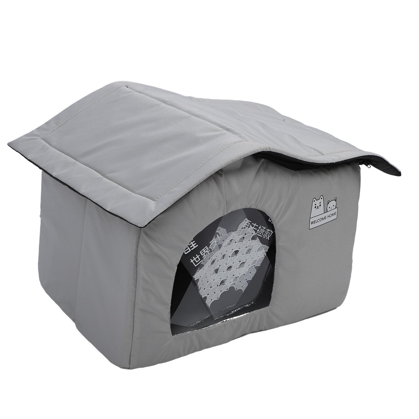 Haustier-Kühlhaus, Faltbares Katzenhaus, Kühlunterlage, Tierheim, Katze, Hund, Weiches Sofa, Höhle, Bett mit Eisbeuteln für Katzen, Kleine Hunde, Welpen, Haustiere (M)