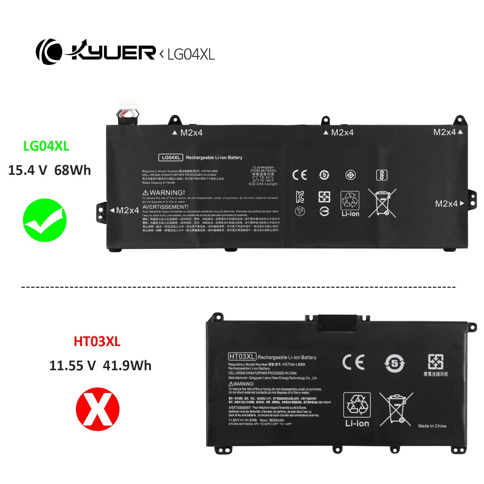 68Wh LG04XL HSTNN-IB8S L32535-1C1 Laptop Bateria do HP Pavilion 15-cs 15-cs0000 15-cs1000 15-cs2000 15-cs3000 cs0000ns cs0003ng cs0004ng cs0005ng cs0006nf cs0008ns cs0008nf cs0010ns cs0010nf cs0012ns