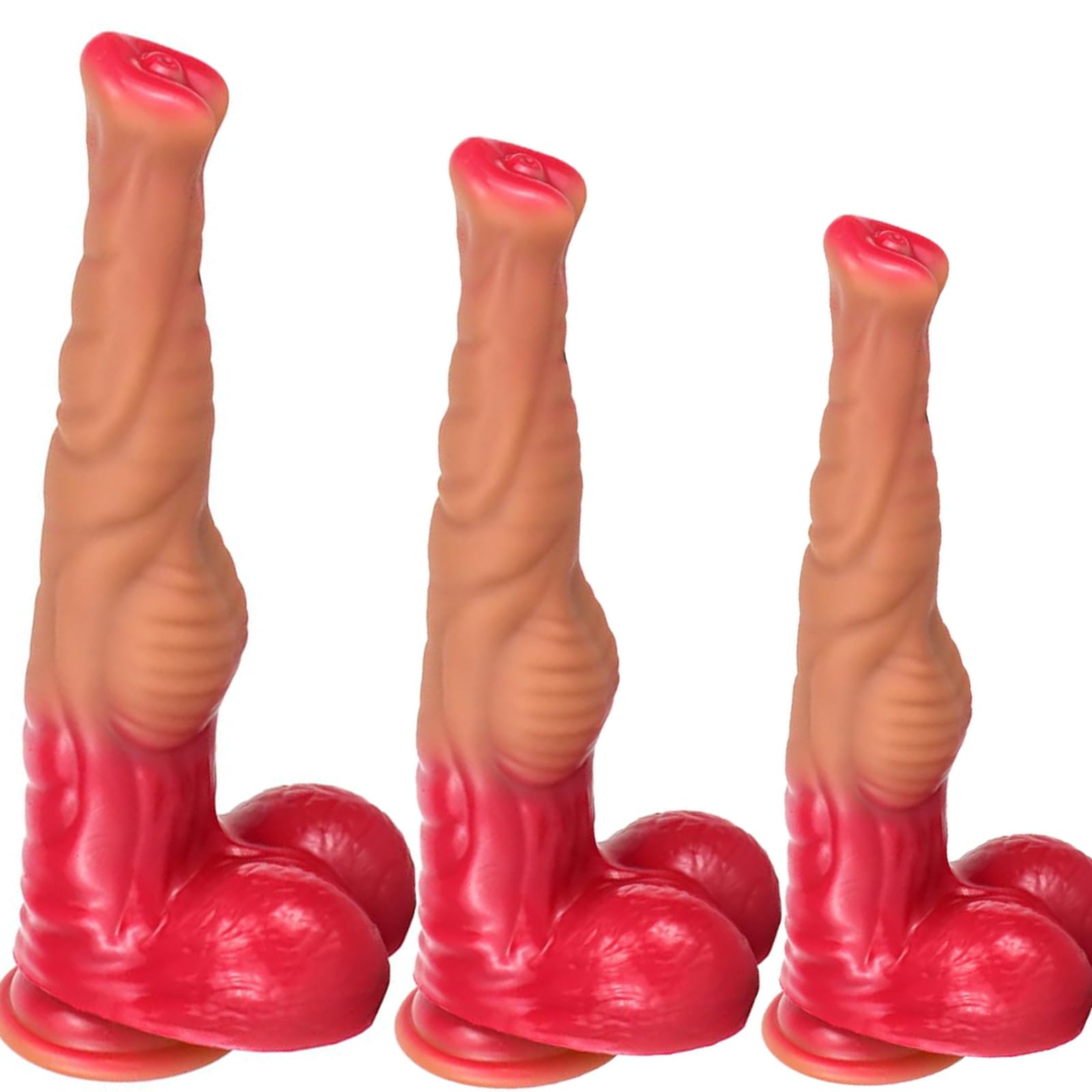 Dildo a forma di pene di cavallo in 3 misure S/M/L Dildo anale a forma di pene di cavallo Dildo a forma di animale G-Spot Butt Plug Plug anale SM Sex Toys for donne uomini coppie(L)