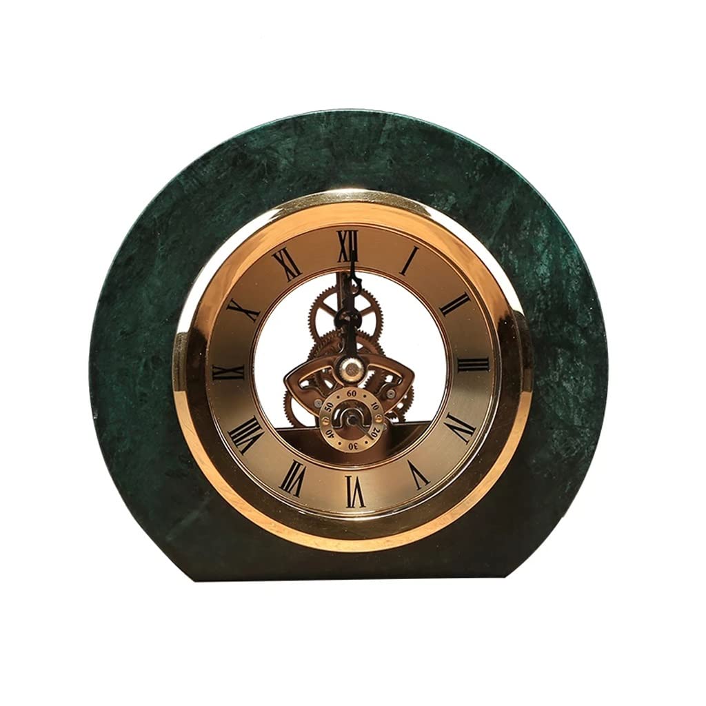 Pimex Ornaments, Marble Clock Table Clock Ornaments Home Decoration Table Clock Bedroom Living Room Decoration Clock