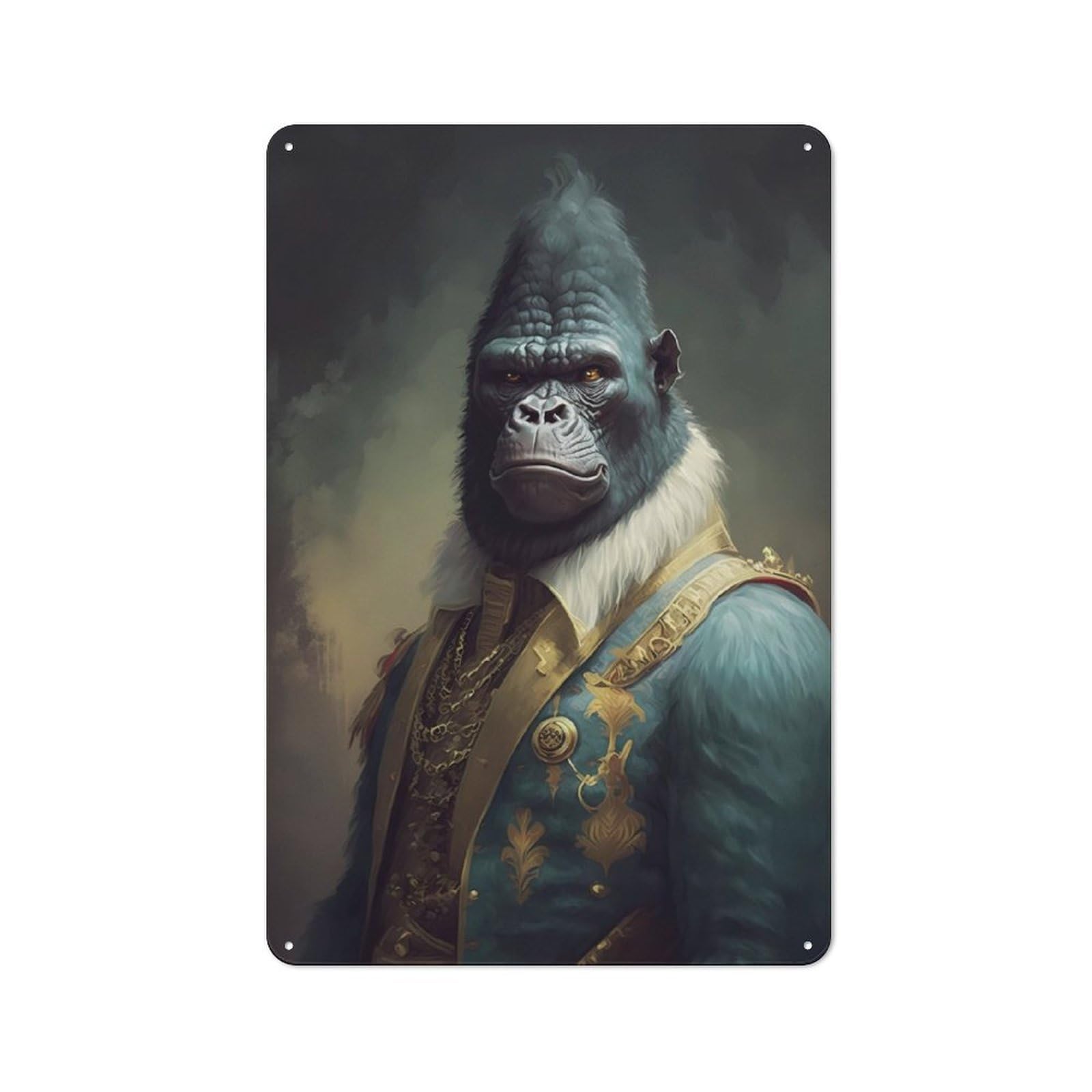 Junmoney Gorilla Ethereal Tin Sign 30X20cm For Living Room Wall, Rustic Wall Decor, For Living Room Decor Lovers