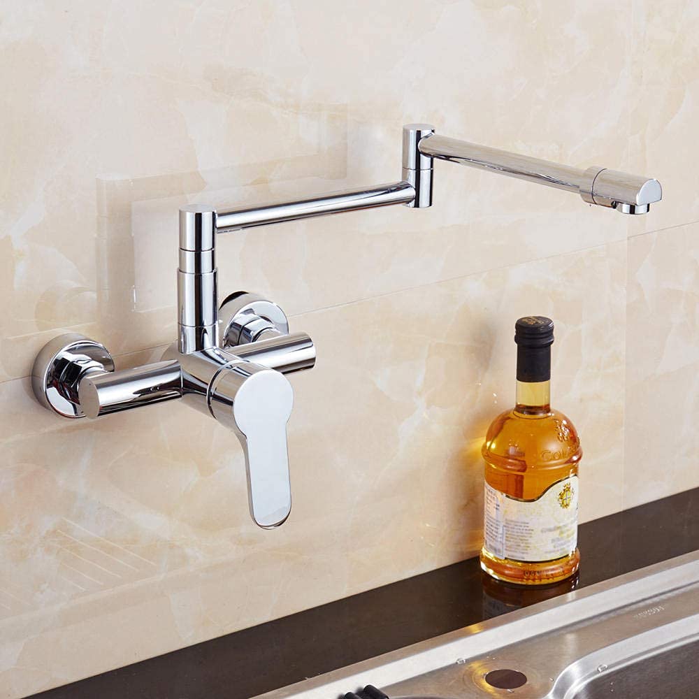 Grifo mezclador para cocina extensible con entrada de agua caliente y fría