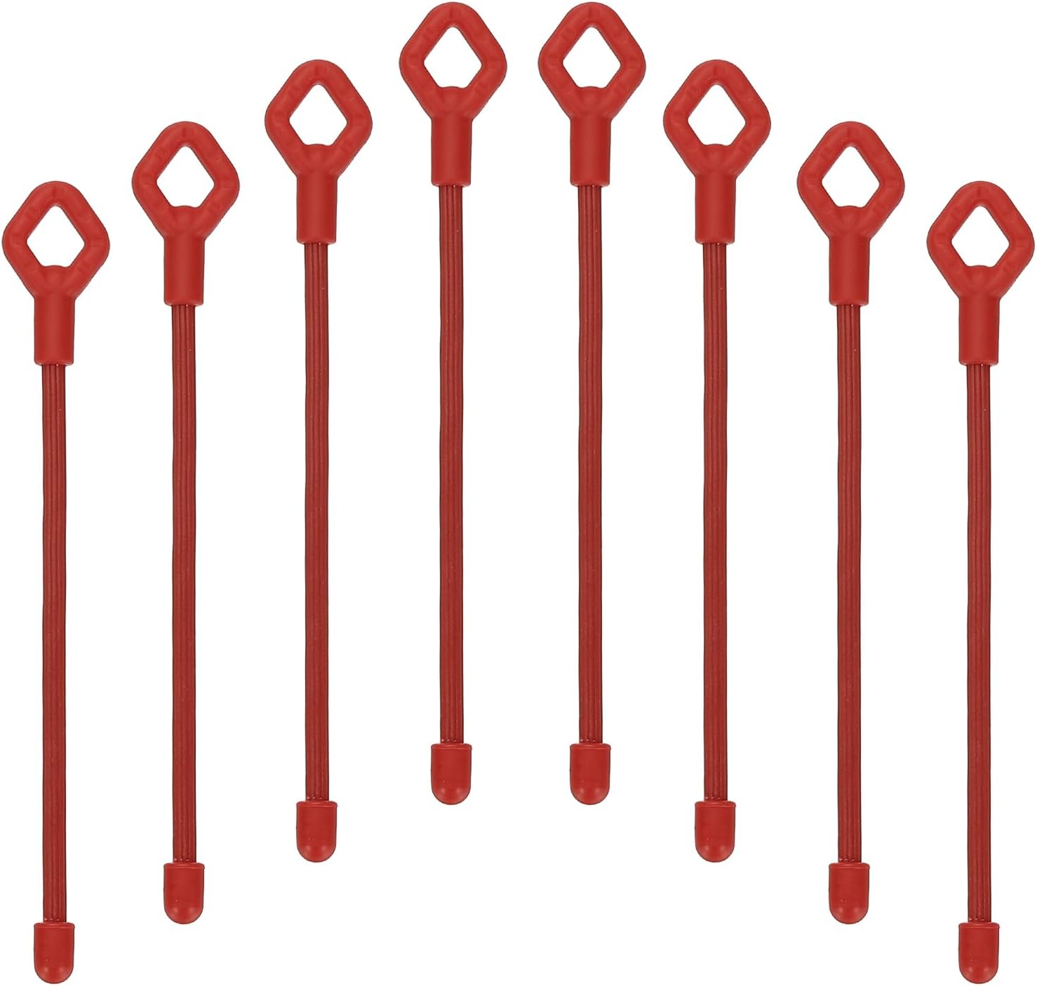 PATIKIL Rubber Twist Ties, 6 Inch Silicone Reusable Twist Ties Heavy Duty Bendable for Bundling Holding, 8 Pcs, Red