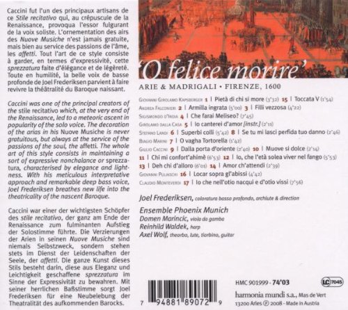 Vista 2 de O Felice Morire - Arias Madrigals