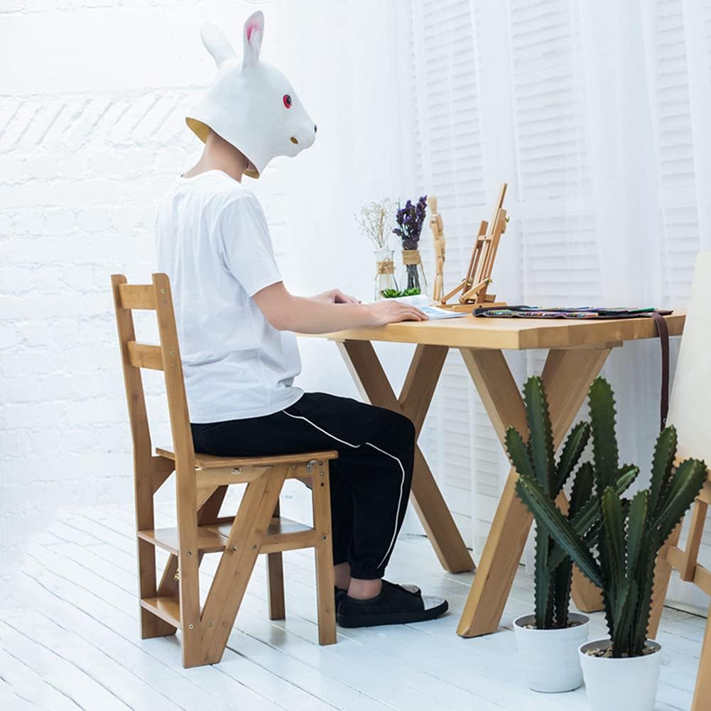 Multifunction Household Folding Ladder Stool, Ladders Telescopic Ladder Portable Step Stools,Fourstep Ladder Chair, Shoe Rack, Flower Rack, Kitchen Step Stool