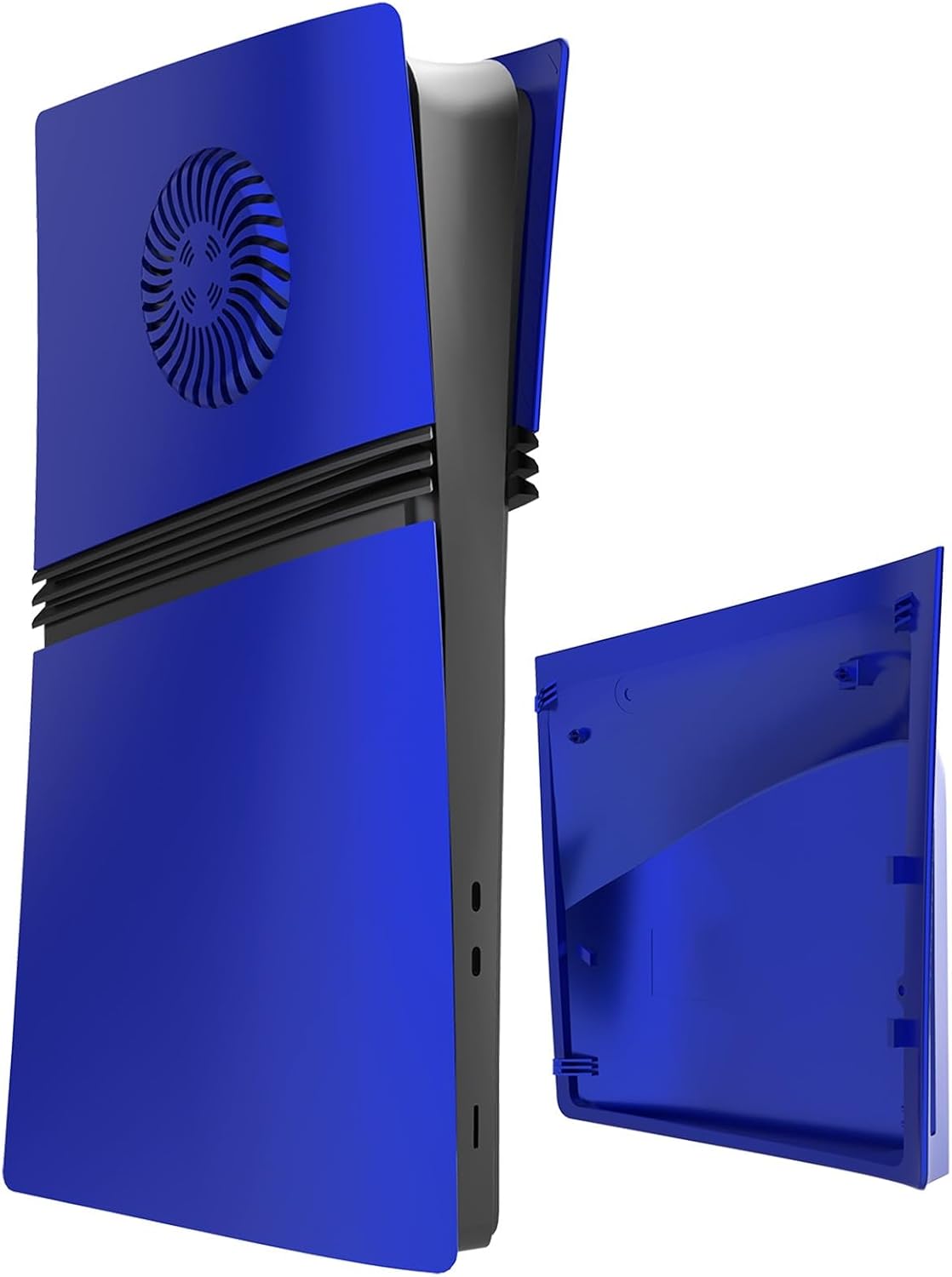 Pro Disc Edition Cover Plates with Cooling Vents for New PS5 Pro Console, Shell Panels Compatible with New Playstation 5 Pro Accessories Protective Replacement Faceplate (Blue)