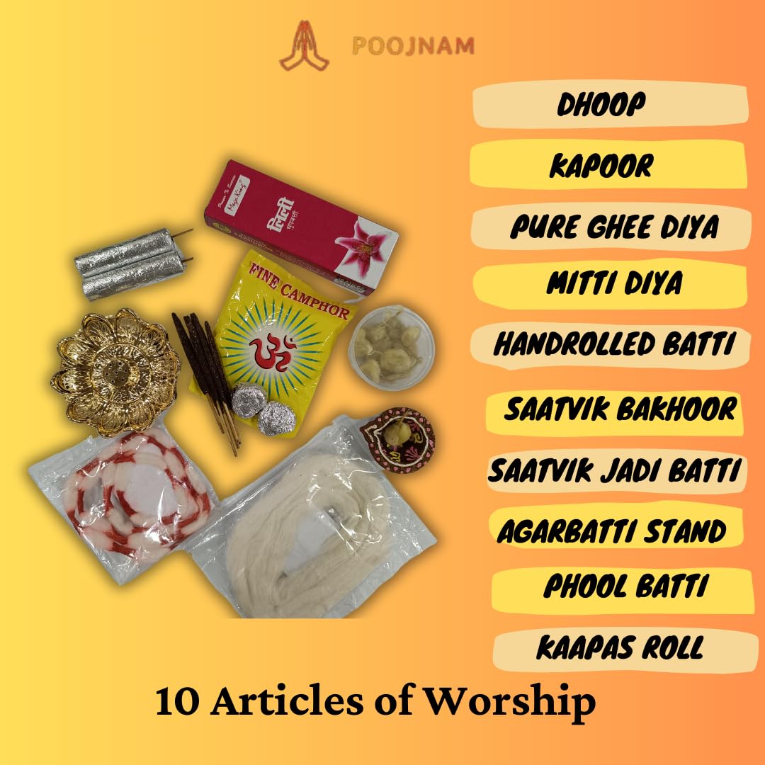 Poojnam Ganesh Chaturthi Puja Samagri Kit – Traditional Complete Puja Set with 35 Sacred Items | Ganpati Puja Essentials for Rituals and Offerings at Home 2