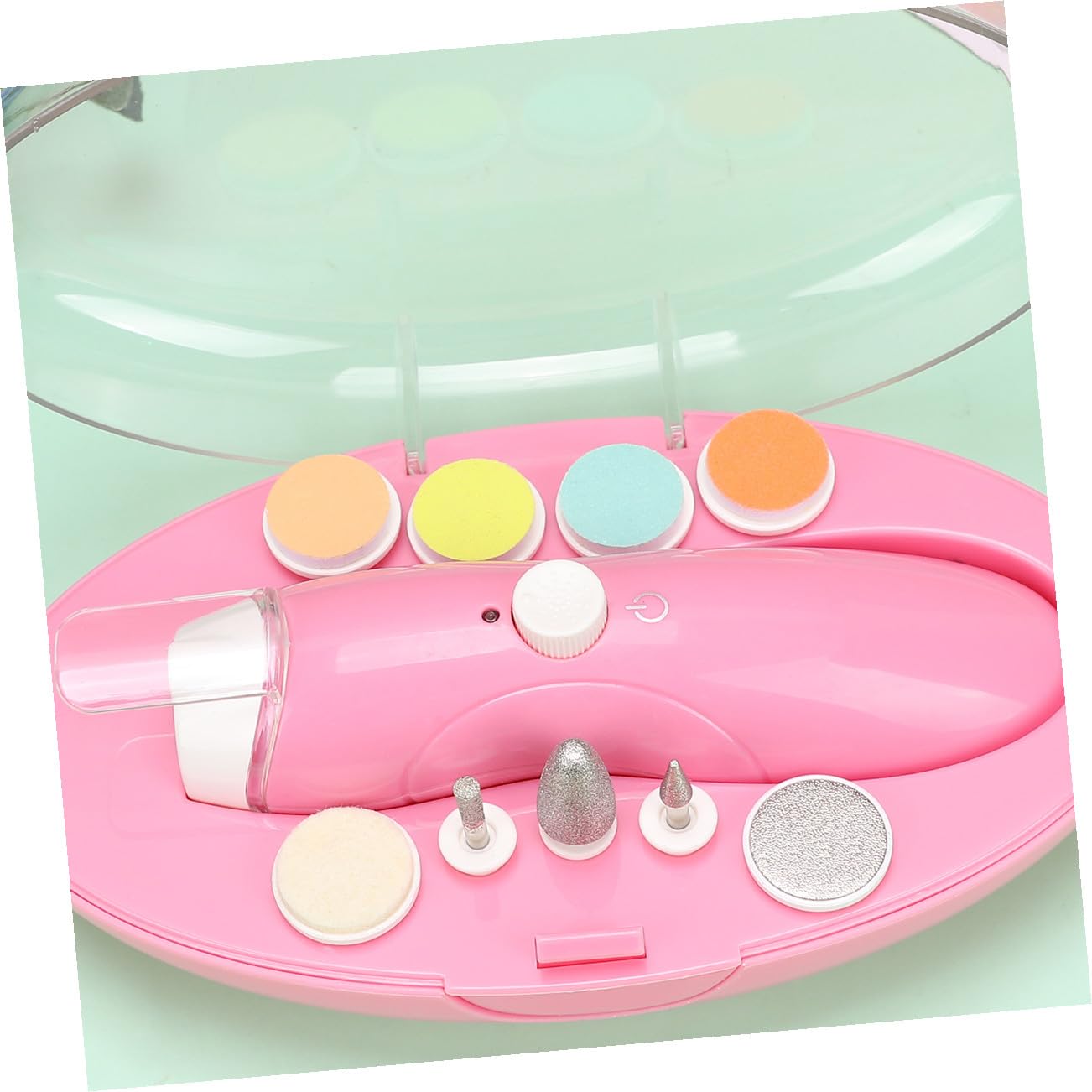 SHOWERORO Uñas Eléctrica Para Bebés Kit De Cortaúñas Cabezales Intercambiables Herramientas De Manicura Sin Batería Diseño Para