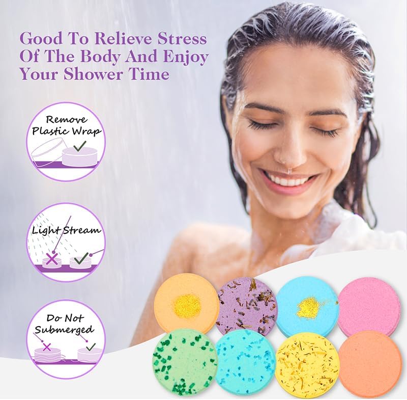 Miniatura 5 de Paquete de 8 vaporizadores de ducha para aromaterapia, regalos de cumpleaños para mujeres y hombres, alivio del estrés y cuidado personal de lujo,