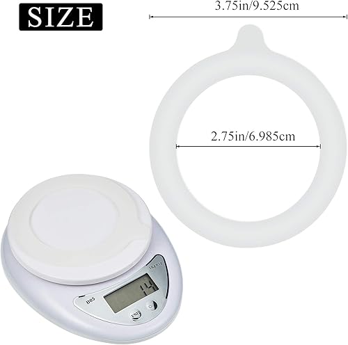 Miniatura 2 de Outus 8 Pieces 3.75 Inches Silicone Jar Gaskets Replacement Silicone Seals Airtight Gasket Sealing Rings for Regular Mouth Canning Jar(White)