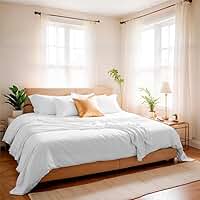 Jogo De Cama Lençol 600 Fios De Bambu 3 Pçs Casal King Quenn Solteiro (2 PCS) (BRANCO, CASAL)