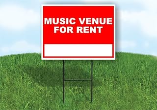 Music venue for rent Write On Me Red 18x24 in Single Sided Yard Road Sign w/Stand