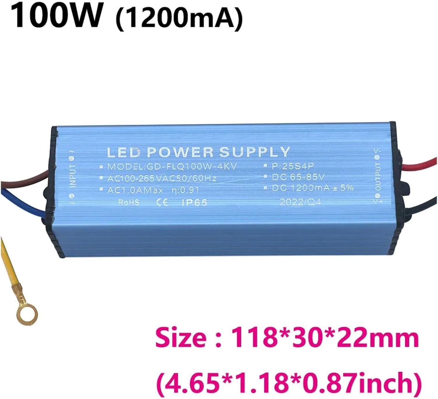 1PCS LED Driver DC65-85V Lighting Transformer(200W 2400mA)