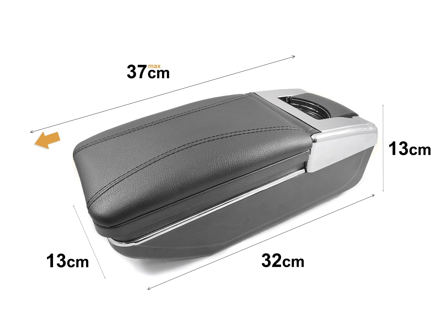 Armlehne Auto Mittelarmlehne Mittelkonsole Organizer Konsole Armlehnenbox Kompatibel mit Mazda Schwarz Leder Staufach Ablagefach 3D Drehbar Schiebeverdeck