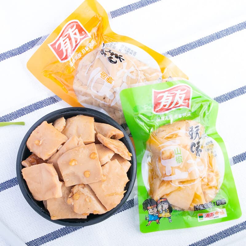 Miniatura 5 de Tofu seco para la oficina, aperitivos y aperitivos independientes, paquete pequeño, productos de frijoles picantes (14.39oz)