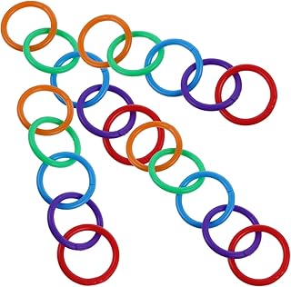 EXQUIMEUBLE 100 Peças Anel Colorido Para Fichário De Folhas Soltas Anel De Fivela Articulada Clipes De Anel Para Planejador DIY Anel De Ligação De Folhas Soltas Anéis Fichários DIY