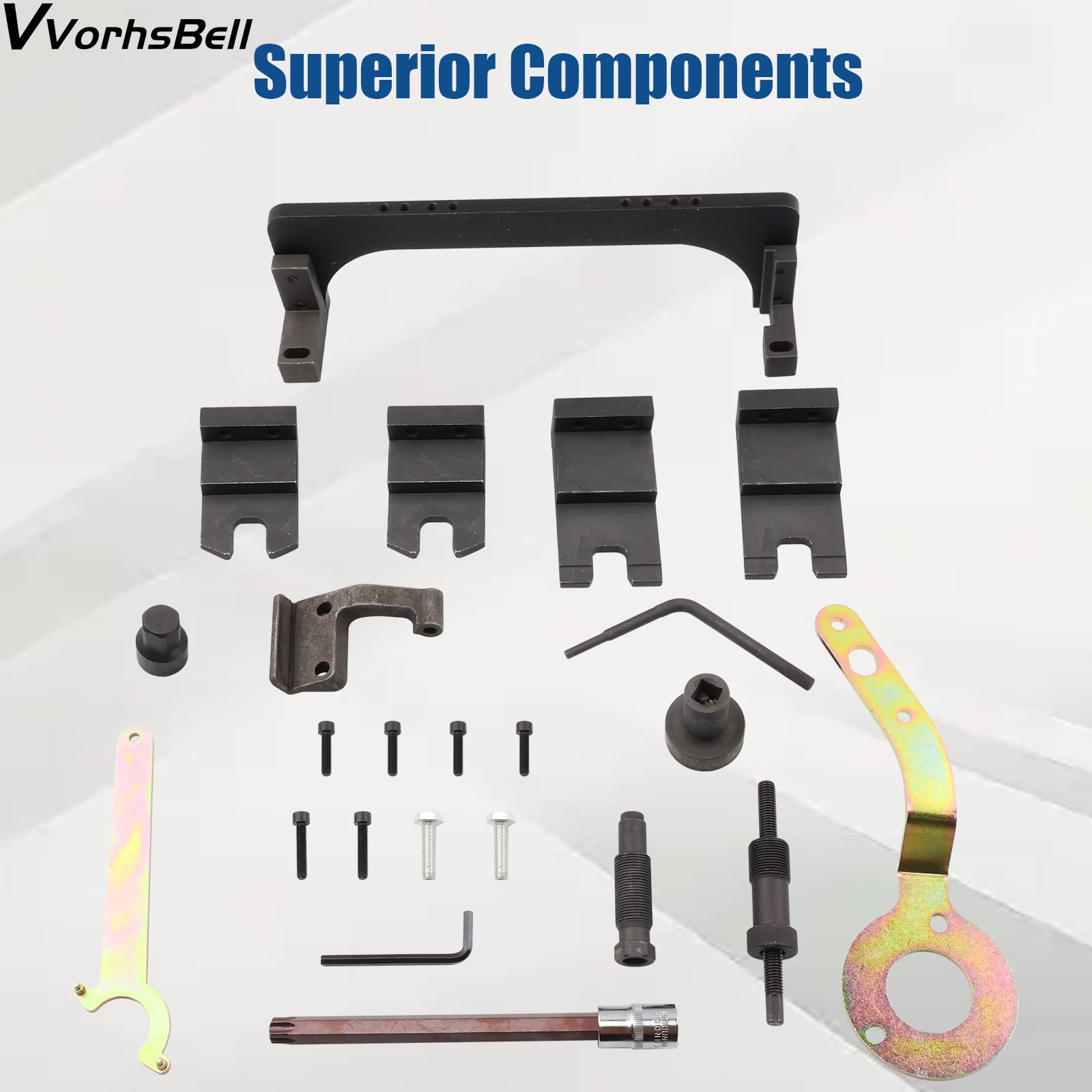 Kit d'outils de calage compatible avec BMW B38, B48, B58 - Ensemble d'outils de verrouillage d'arbre à cames - Série 3 - Série 5 - 2.0T - Outils de réparation de moteur - Outil de démontage