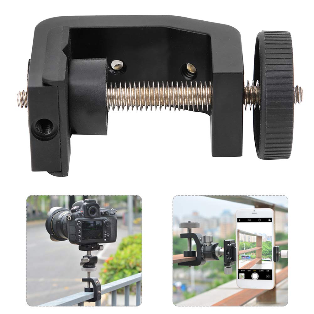 NEEWER Camera-tafelhouder met C-klem, set van 2 13,8-23,6 inch verstelbaar desktoplichtstatief, tafelstatief met 1/4 inch kogelkop, cold shoe mount-adapter, lange handgreep voor DSLR, max. belasting