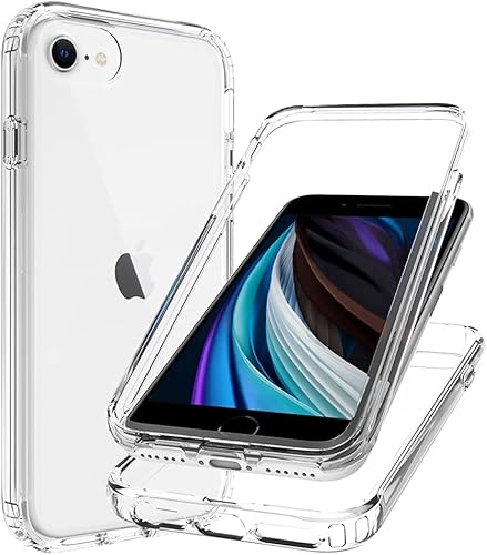 Miniatura 6 de Funda para iPhone SE 2020, iPhone 8, iPhone 7 para niñas y mujeres, transparente, protección de cuerpo completo, a prueba de golpes, carcasa de
