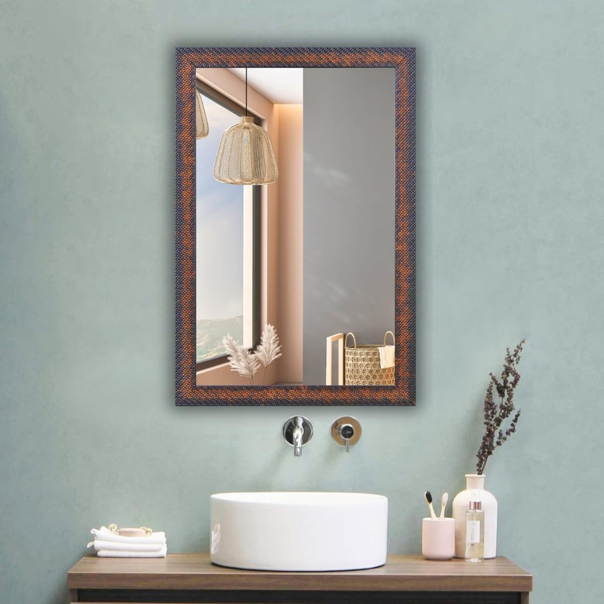 The Deqor Essential Sleek Frame Wall Mount Premium Engineered Wood Bathroom Mirror,Modern,Vanity,Glass,Bedroom,Living Room,Durable & Clear,Standard Trim,Waterproof,Rectangle Shape,11x14 Inch|FRM1114A3 (B0D8Y94SNF) Amazon Price History, Amazon Price Tracker