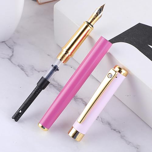 Miniatura 4 de Cobee Pluma estilográfica de metal estética (rosa)