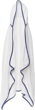 Lalo The Hooded Towel - 100% Organic Cotton, Soft on Sensitive Skin, Cozy & Absorbent, Machine Washable Baby Hooded Bath Towel - Blueberry