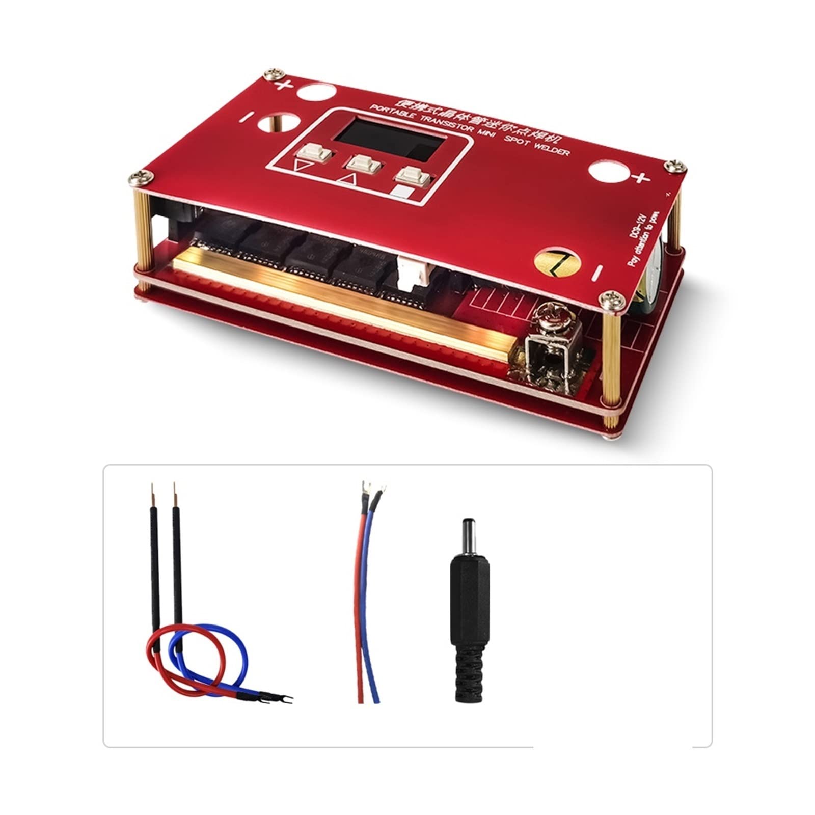 Zgrzewarka punktowa, Zgrzewarka punktowa ręczna przenośna mini zgrzewarka punktowa z szybkozłączką niklowana 18650 zgrzewarka punktowa do baterii(DC12V)
