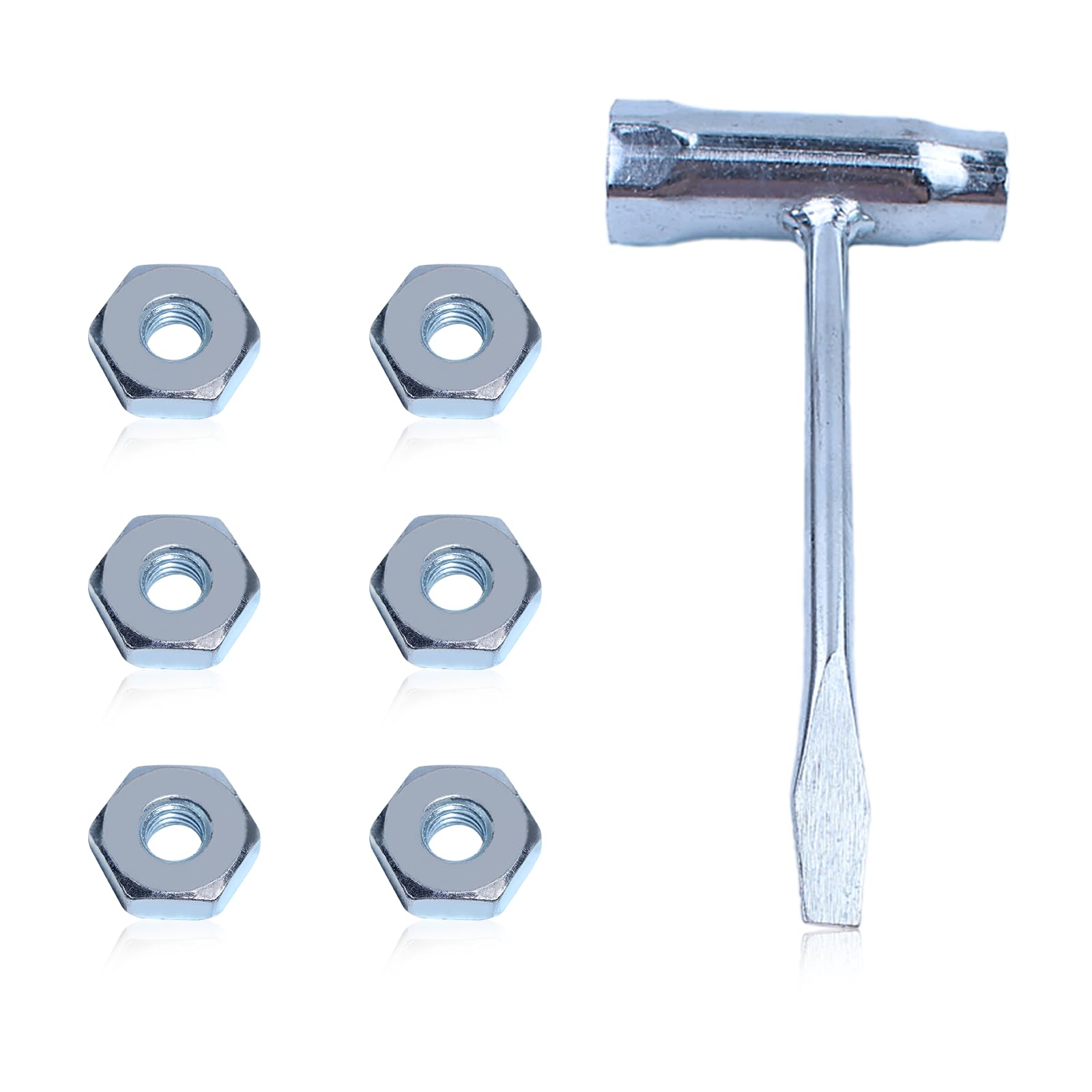 Chainsaw Screwdriver Wrench Set with Bar Nuts, 13mm x 19mm Scrench Replacement, T-Wrench and T27 Screwdriver 2-in-1 Chainsaw Adjustment Tool for Screws and Screwdrivers