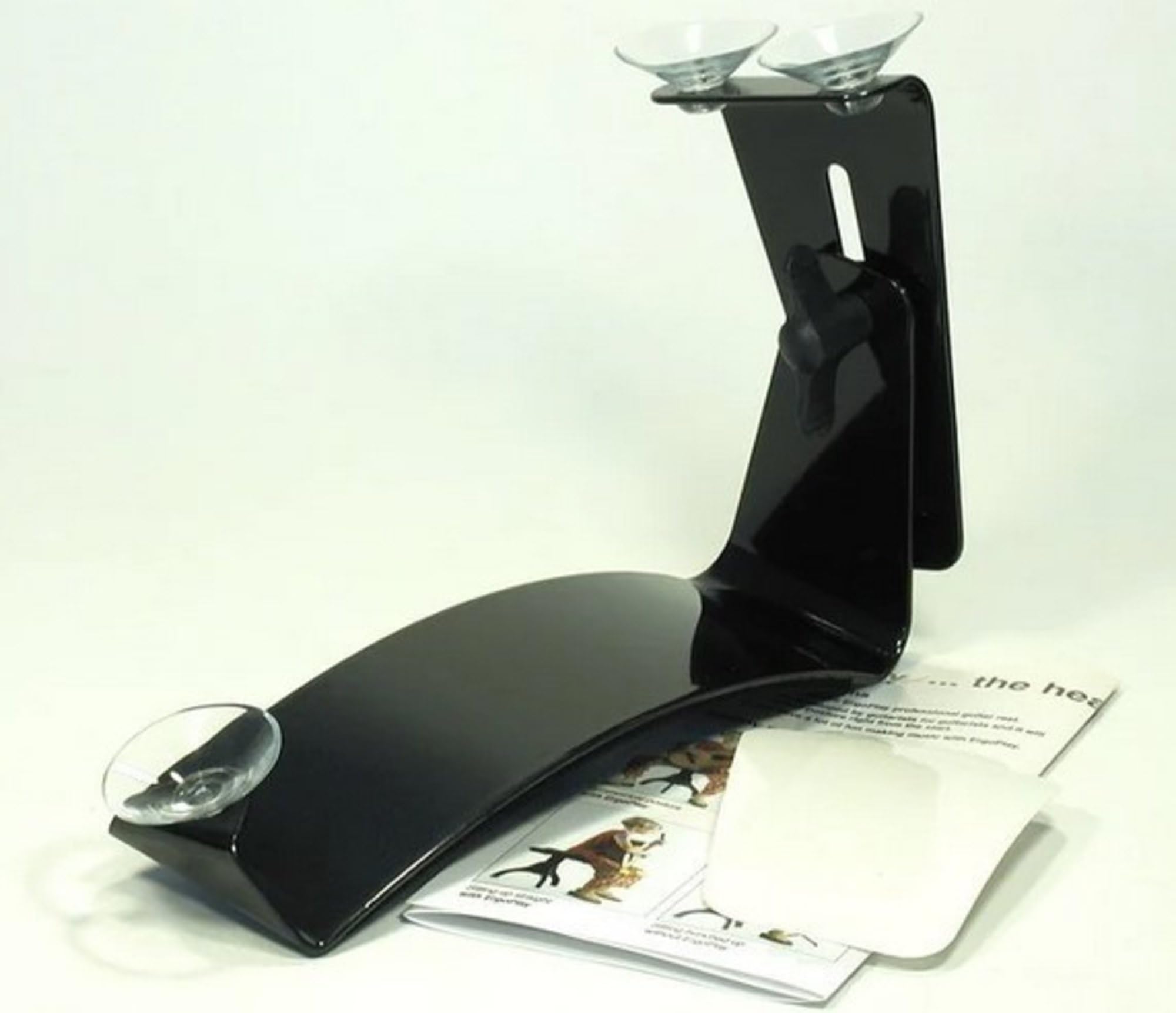 Ergoplay Repose-guitare Professionnel - pour gauchers - Hauteur et angle d'inclinaison réglables - Construction en métal noir - Repose-jambe rembourré