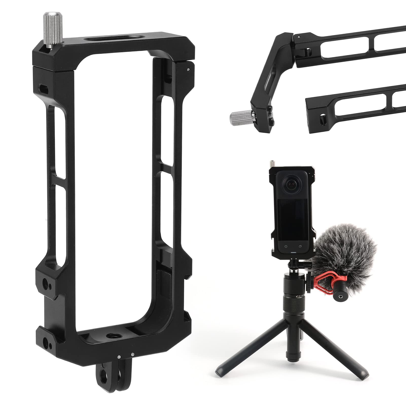 Jaula de Marco de Utilidad de Cámara para Cámara One X3, Jaula de Cámara para Insta360, Estuche Protector de Cámara con Zapata Fría de expansión.