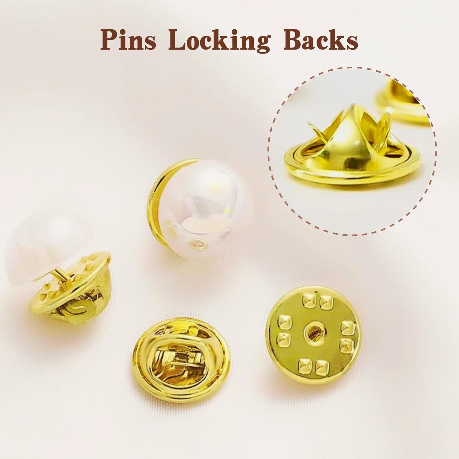 Lapel Pin Backs, Safety Backs for Brooch Tie Hat Badge Insignia