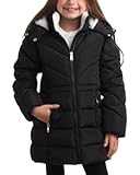 Girls Winter Jacket - Heavyweight Long Anorak Puffer Jacket with Hood - Sherpa Lined Insulated Winter Coat for Girls