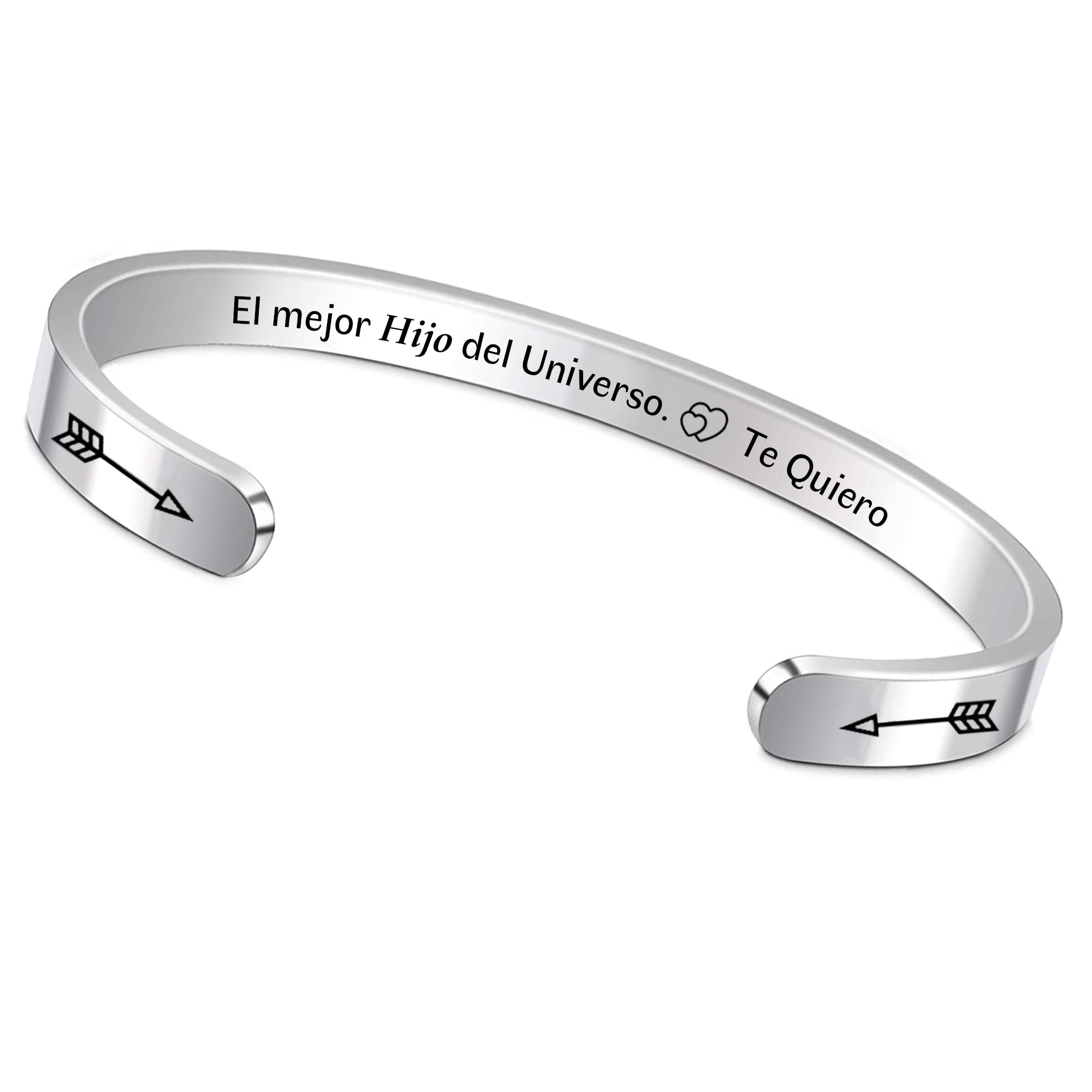 FCZIVA Brazaletes Cita Grabado Pulseras Motivacionales Ajustable Mujeres Hombres Amiga Regalo Cumpleaños Hijo Hija Inspirador Joyería Personalizada Hermano Hermana Graduación Recuerdo Navidad