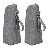 BESPORTBLE Milk Bottle Warmer Insulated Bag, 2Pcs Portable Baby Bottle Tote Insulated Breastmilk Cooler Warmer Bag for Nursing Mom Daycare Travel