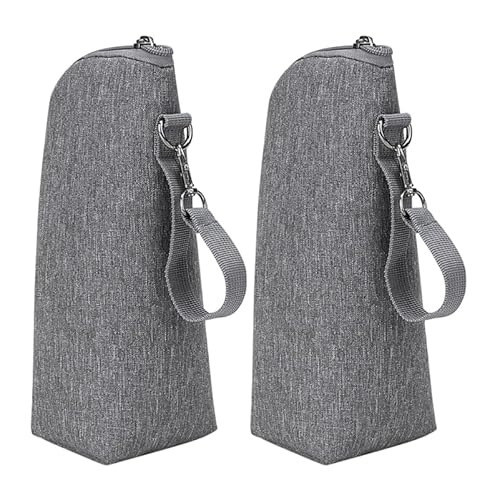 BESPORTBLE Milk Bottle Warmer Insulated Bag, 2Pcs Portable Baby Bottle Tote Insulated Breastmilk Cooler Warmer Bag for Nursing Mom Daycare Travel
