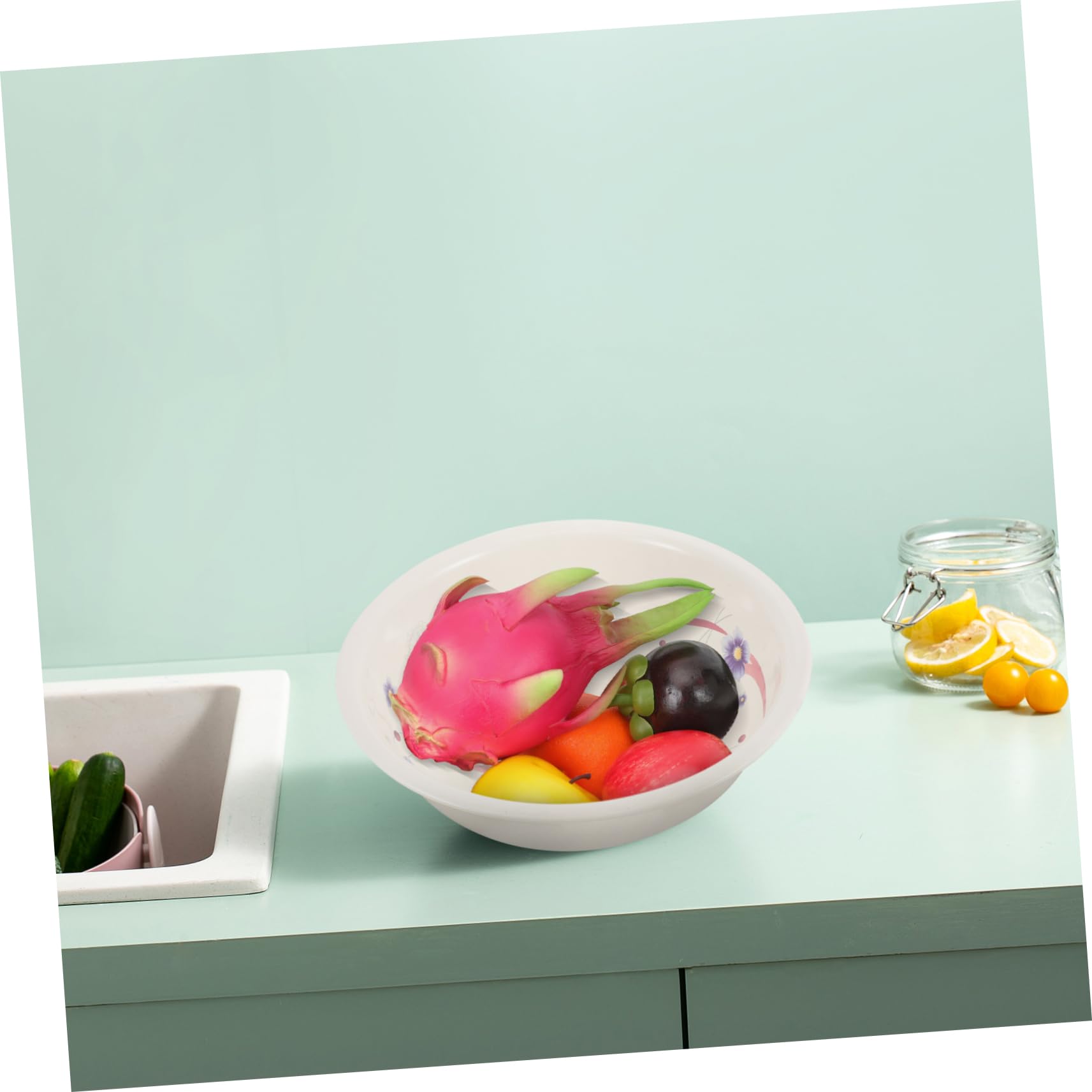 Cuenco de Esmalte Vintage Engrosado 30cm, Lavabo Profundo