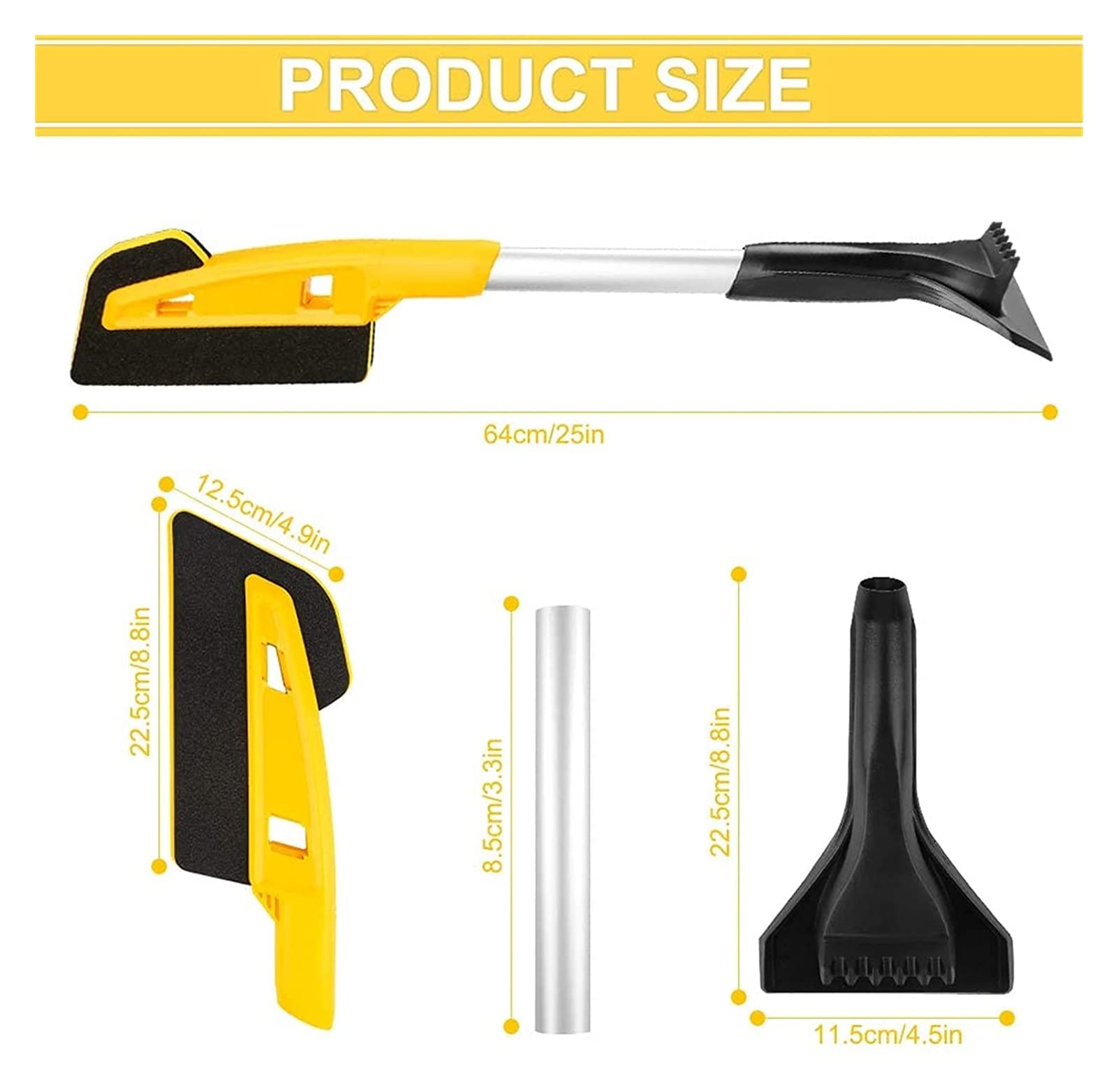 XMING Scraper e Pennello Automobile, raschietti di Ghiaccio for Il Parabrezza Automobile, Raschietto di Ghiaccio della Finestra Automobile, Pala della rimozione della Neve Automobile