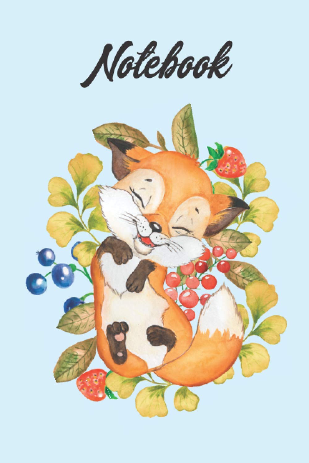 Notebook - Silly Fox Design: Lined Blank Journal for Recording Memories, To-Do Lists, Thoughts