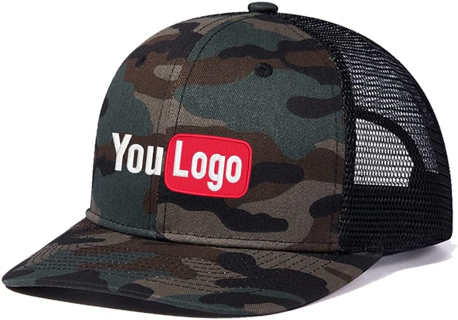 Embroidery Custom Logo Trucker Hats for Men Adjustable Snapback Mesh Cap Outdoors Baseball Cap