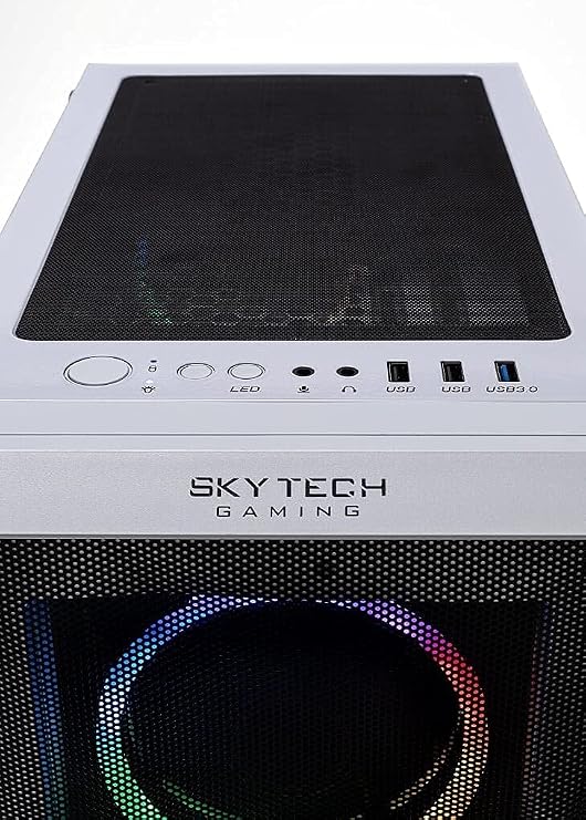 Skytech Gaming PC Desktop Intel Core i7 12700F 2.1 GHz, Intel Arc A770, 1TB NVME Gen4 SSD, 16GB DDR4 RAM 3200, 650W Gold PSU, 240mm AIO, 11AC Wi-Fi, Windows 11 Home 64-bit,White