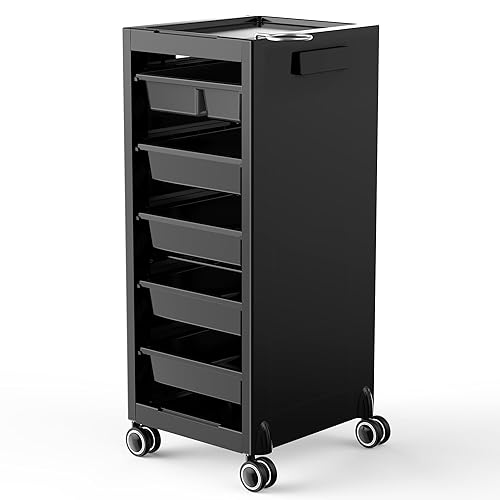 TASALON New Salon Trolley Cart with Wheels for Extra Storage,