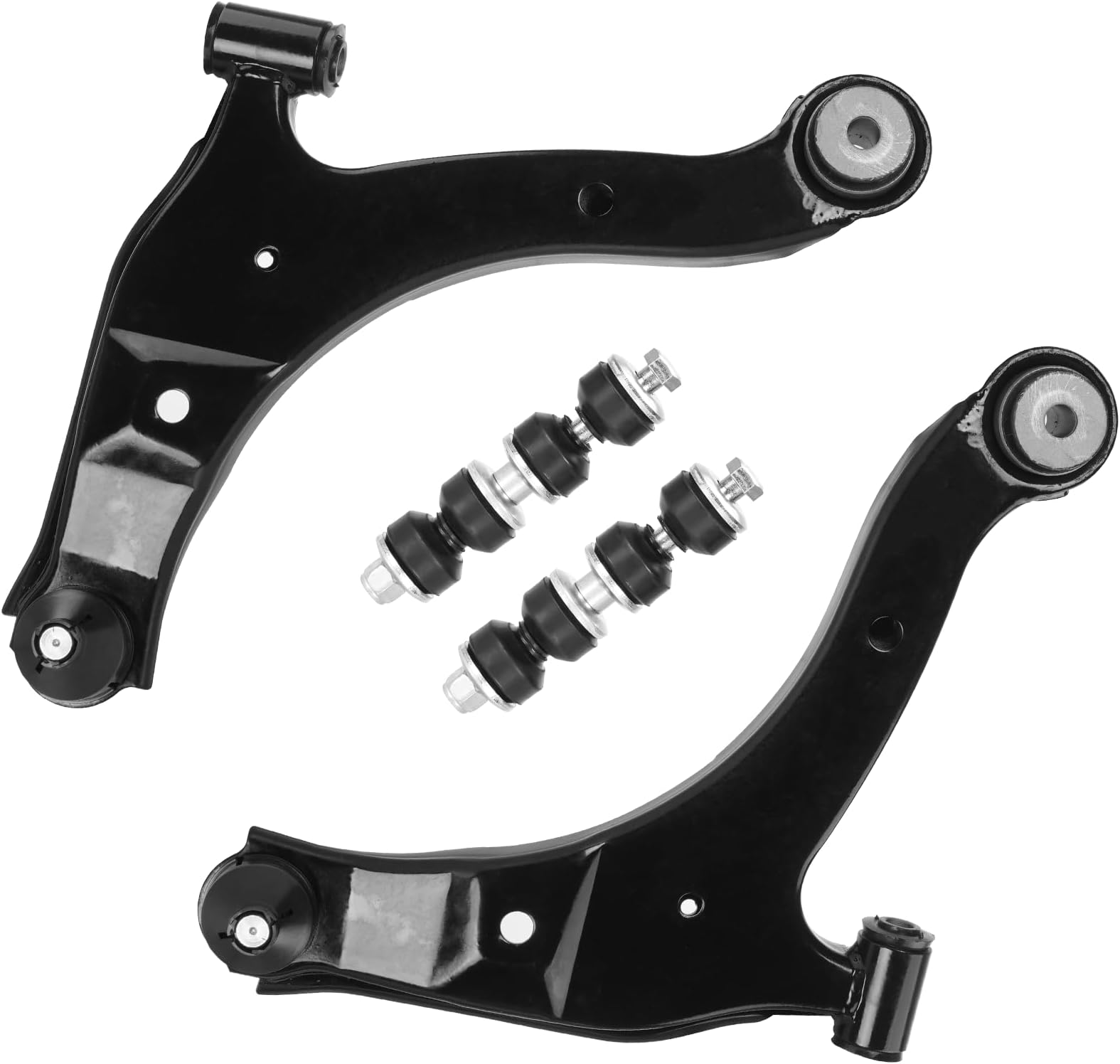 Front Lower Control Arms w/Ball Joint + Sway Bar Links for 2000-2005 Dodge Plymouth, 2000-2001 Plymouth Neon, 2001-2010 PT Cruiser Suspension Kit K620009 K620010 K7348 4pc Set