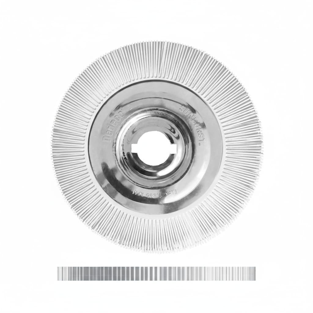 Dedeco Sunburst Radial Bristle Discs 70/Box - 8" Straight - Red 220 Grit (Standard) - Aluminum Oxide for Polishing & Finishing