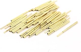 Aexit 50 Pcs Audio & Video Accessories R75-2W 1.32mm Dia Testing Probe Pin Receptacles Connectors & Adapters Gold Tone