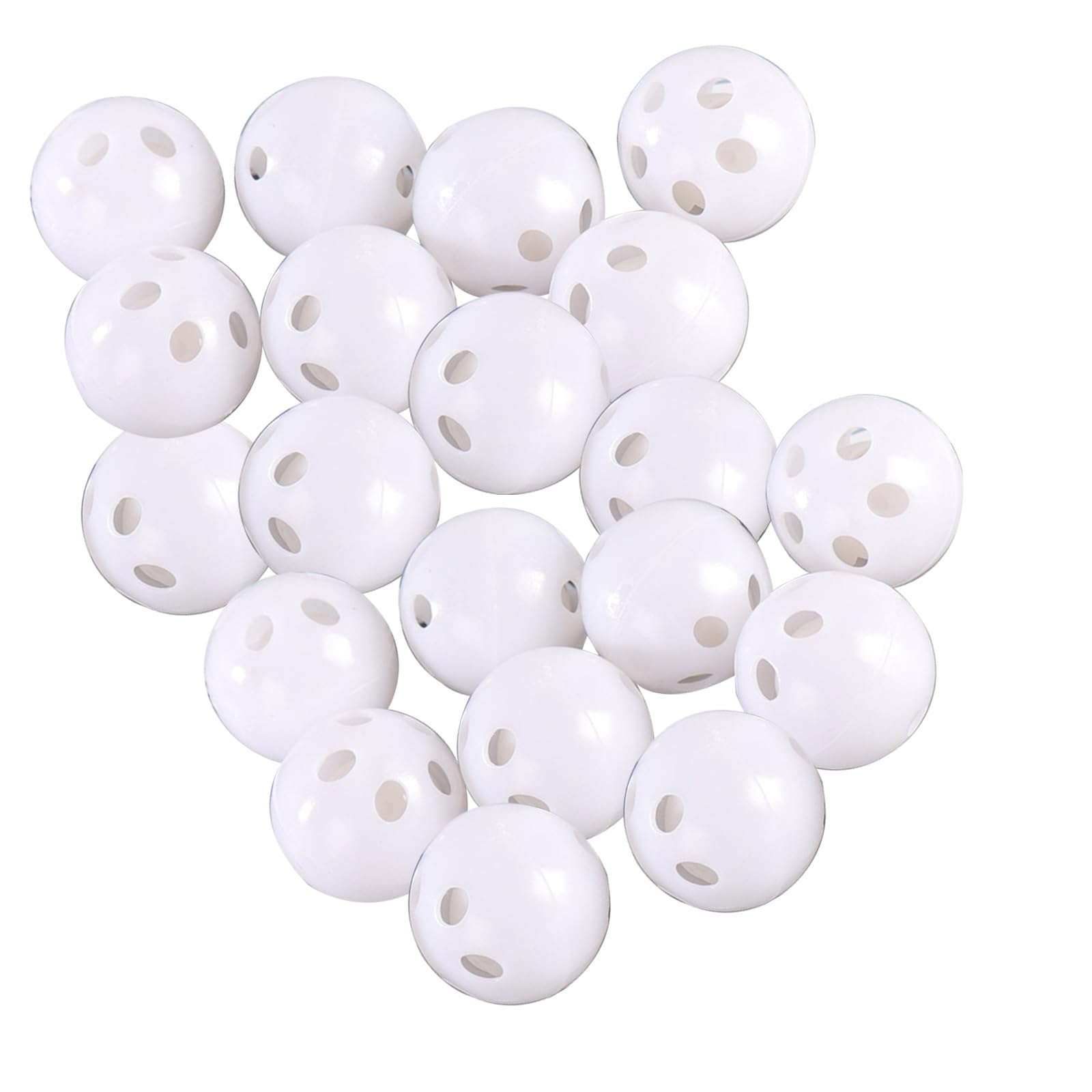 XMTStartrading 10PCS Lightweight Rattle Balls Squeaker Portable Small White Rattle Inserts Rattles Plush Rings Noise Maker Insert for Pet Replacement