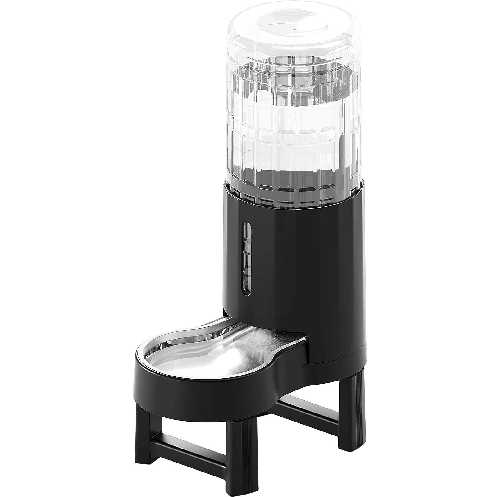 CZPET Gravity Dog Water Bowl Dispenser, Wider Mouth (9.5L+Stand,Black)